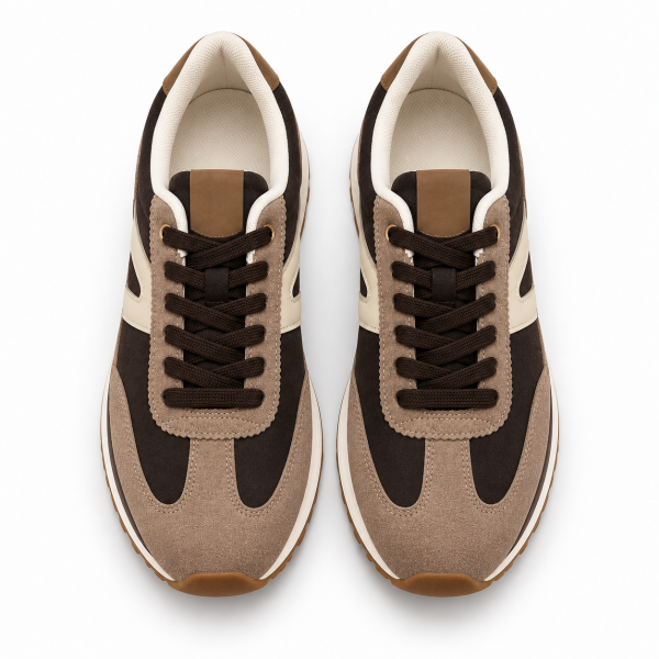 Zapatillas Deportivas Nestle Retro Marrón y Beige