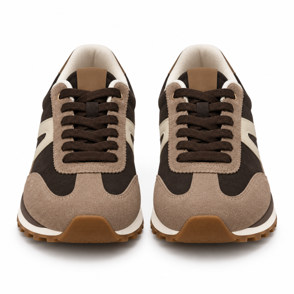 Zapatillas Deportivas Nestle Retro Marrón y Beige