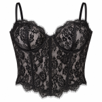 Corset de encaje negro