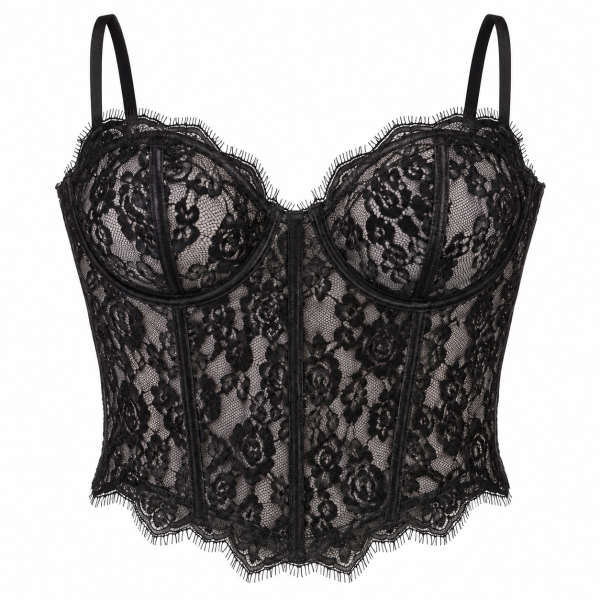 Corset de encaje negro