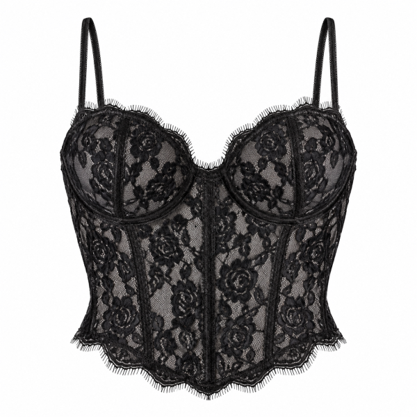 Corset de encaje negro