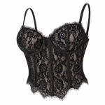 Corset de encaje negro